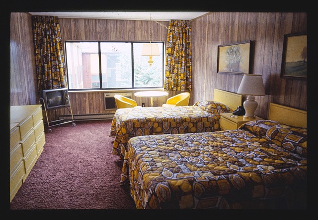 South Fallsburg New York Brickman Room 701 Patio Building 1977 Interior