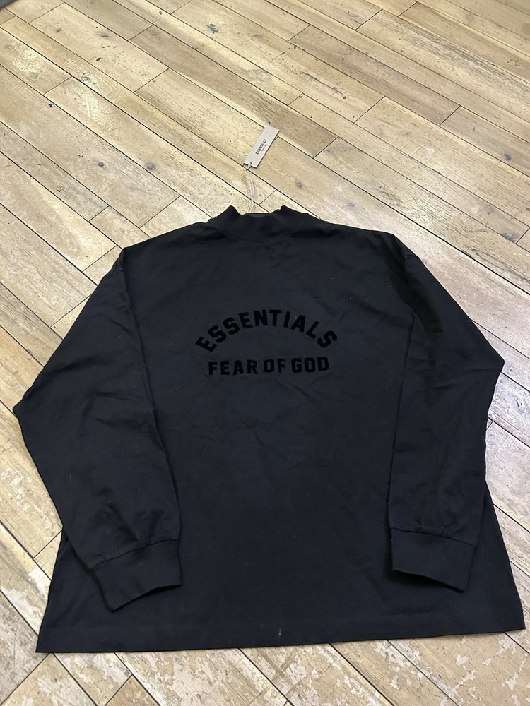 Fear of God Essentials Black Long Sleeve Shirt Size S - FOG
