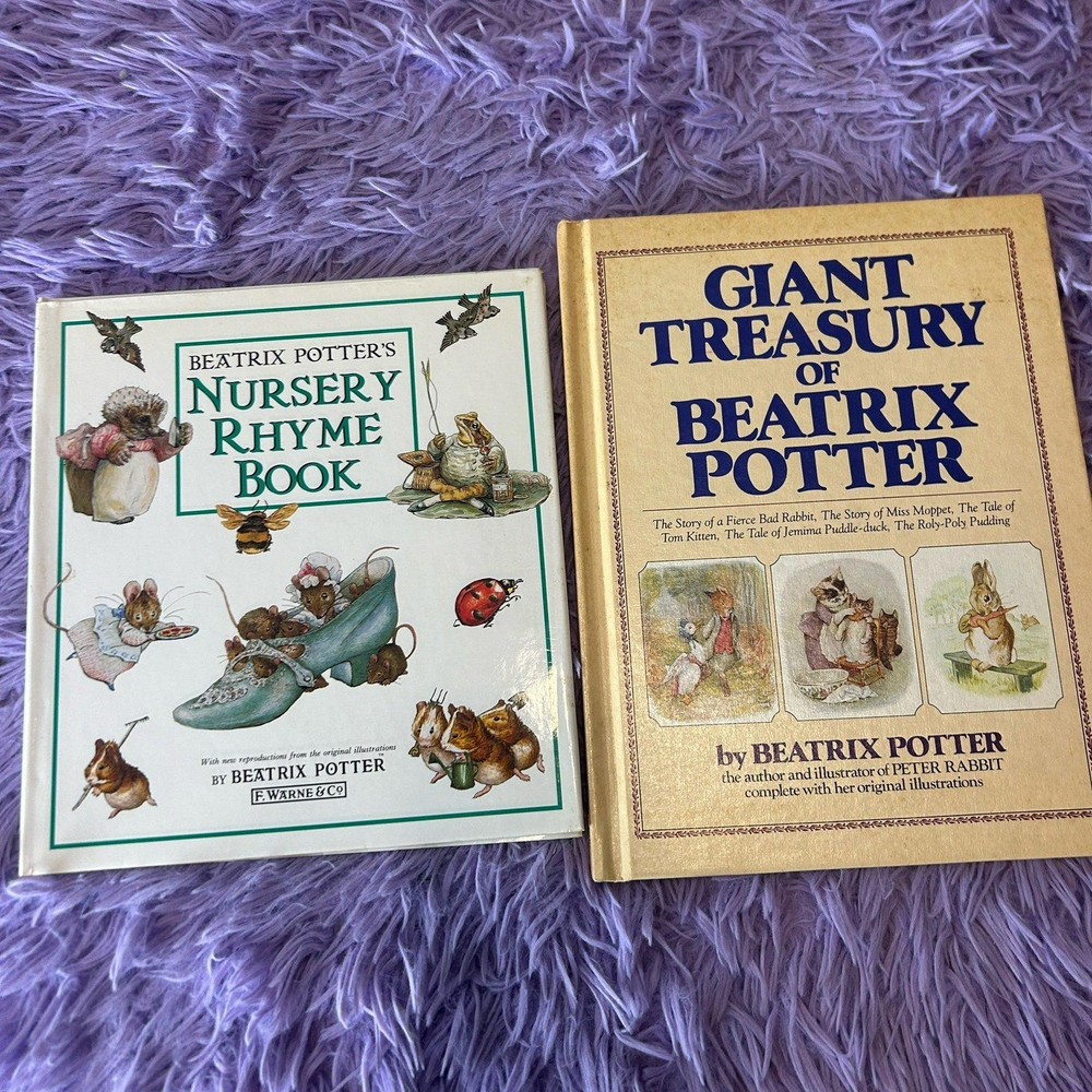 Beatrix Potter 2 Book Lot Giant Treasury & Nursery Rhyme BookChildren’s Classics