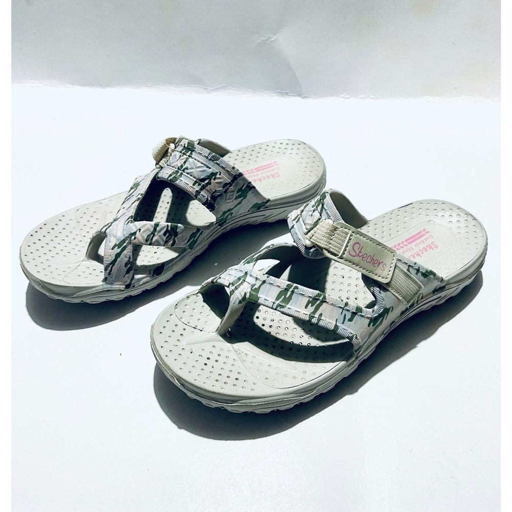 Skechers womens size 8 camo outdoor hiking sandals for walking and camping