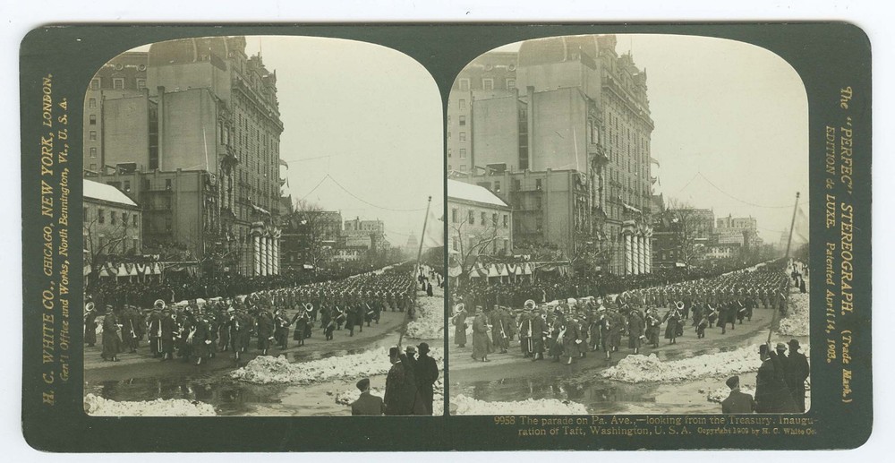 D1621~ WASHINGTON DC – President Taft Inauguration c.1909 Stereoview