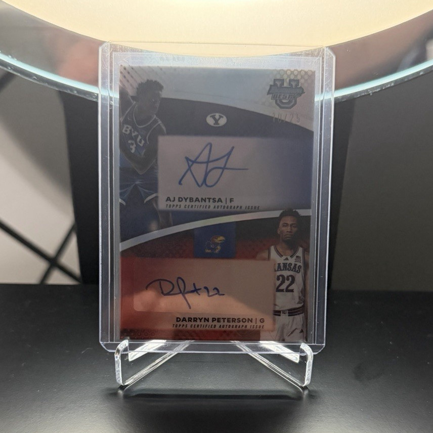 2025-26 Bowman University’s Best Dual Auto DRA-AD AJ Dybantsa/Darryn Peterson/25