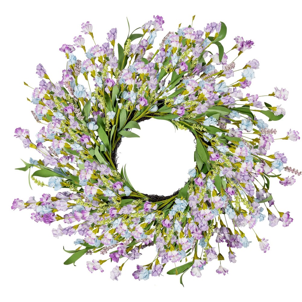 24 Inch Spring Summer Wreath for Front Door - Fade-Resistant and Non-Withering