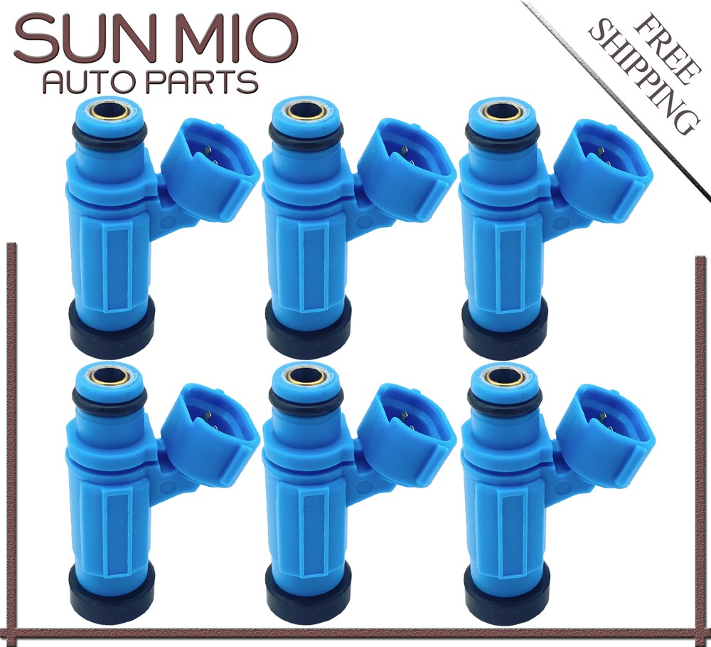 6Pcs Fuel Injectors For Suzuki Outboard 200 225 250HP DF 200 225 250 15710-93J00