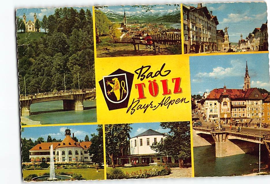 Postcard Scenes & Views Bad Tölz in the Bavarian Alps of Germany