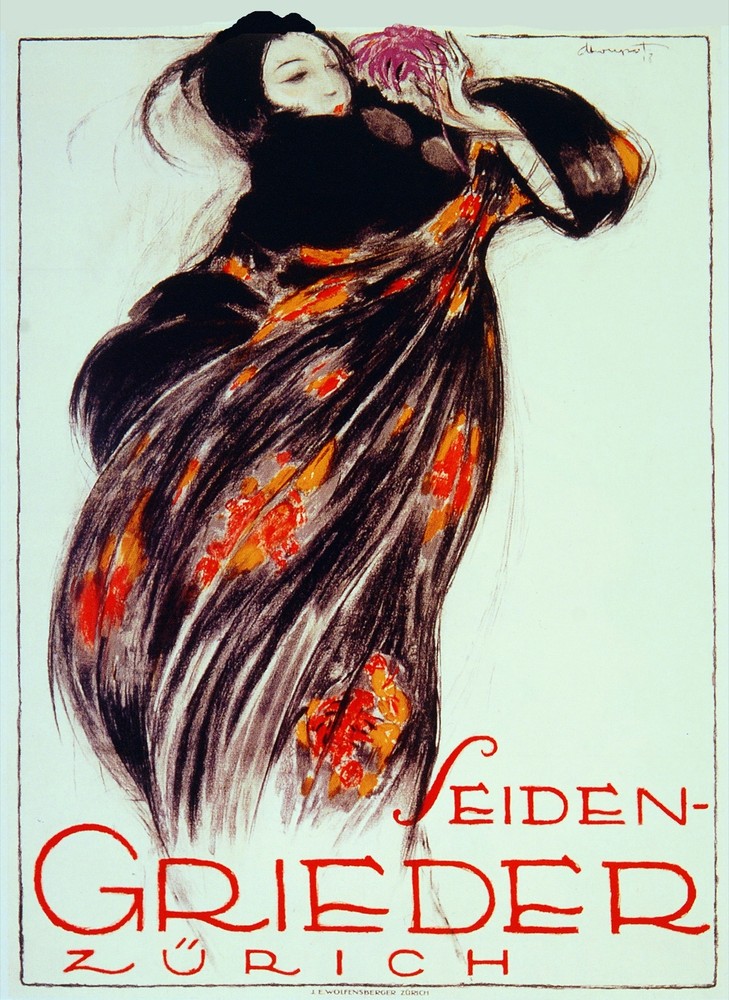2895.Seiden Grieder Zurich Fashion Coat French POSTER.Modern art decoration
