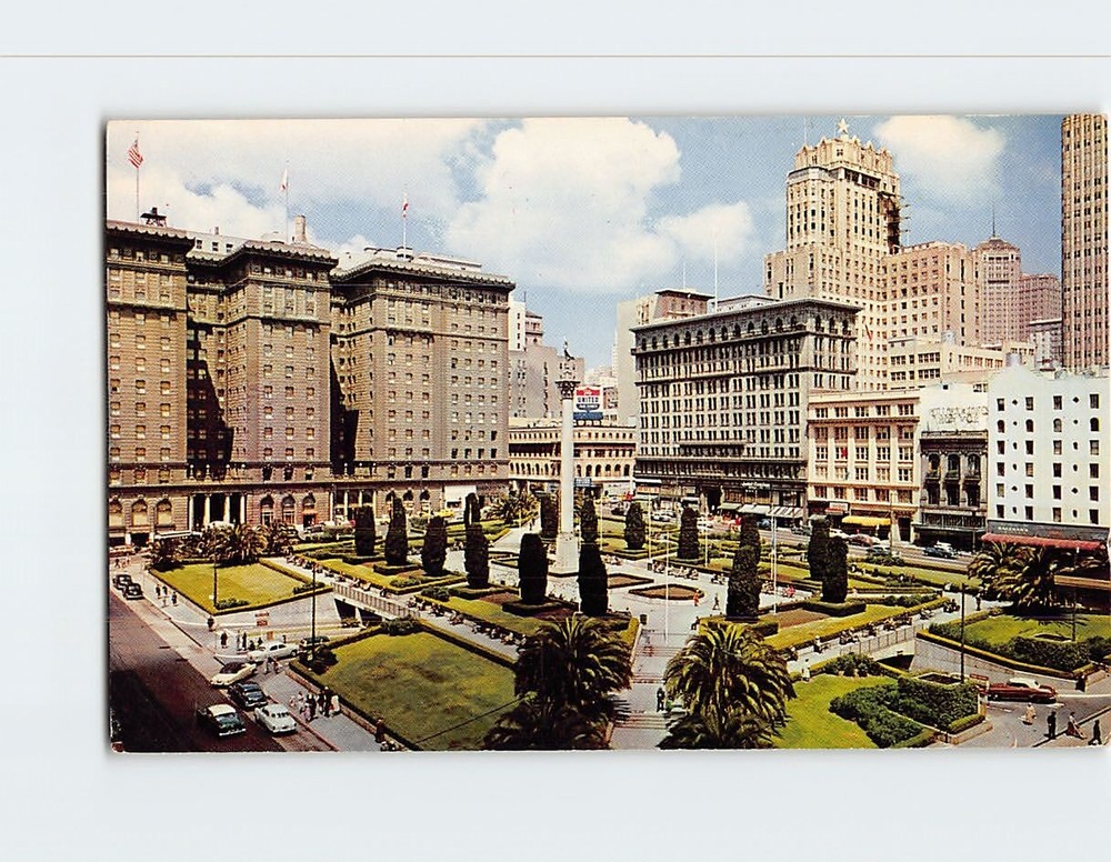 Postcard Union Square San Francisco California USA