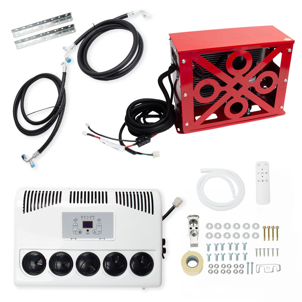 12V Split AC Truck Cab Air Conditioner 11000 BTU for Semi Bus RV