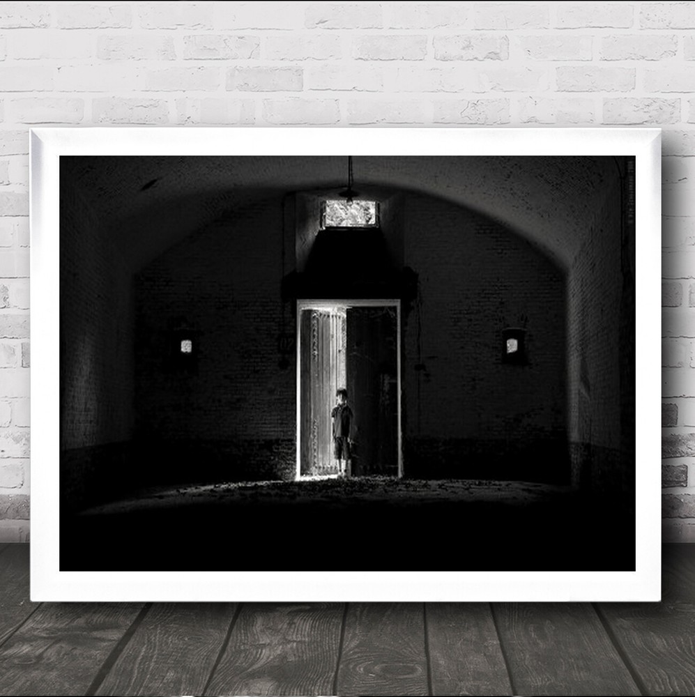 Twilight Belgium Antwerpian Door Gate Kid Child Boy Person Wall Art Print