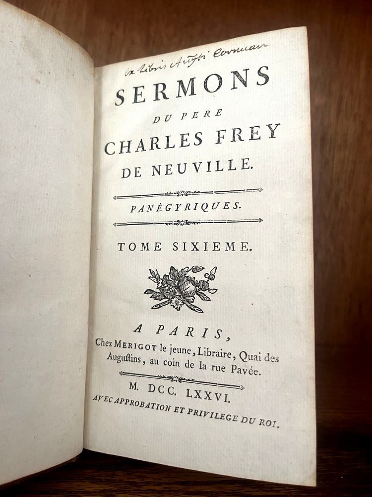 1776 Catholic Sermons Antique Religious Book by Charles Frey Theology