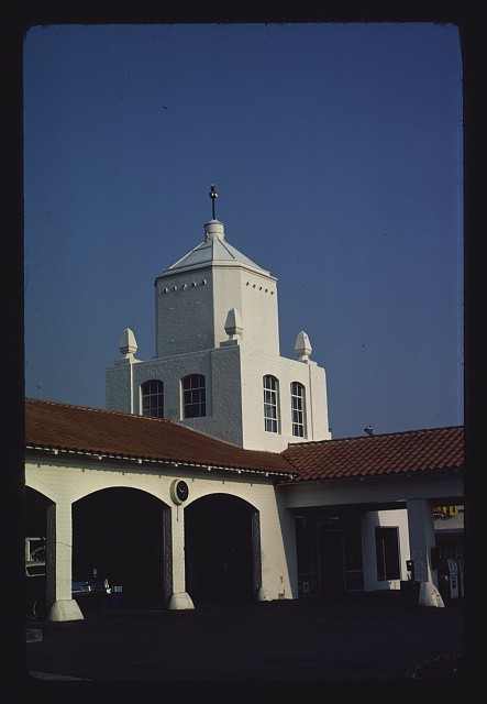 Photo:Brentwood California 1977 Chevron Gas Station Spanish Revival Tower