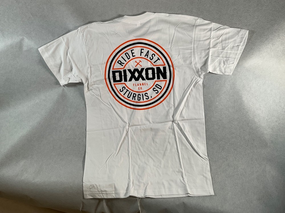 Dixxon Flannel Company T-Shirt Men's White Sturgis Ride Fast Corpo L  16-D