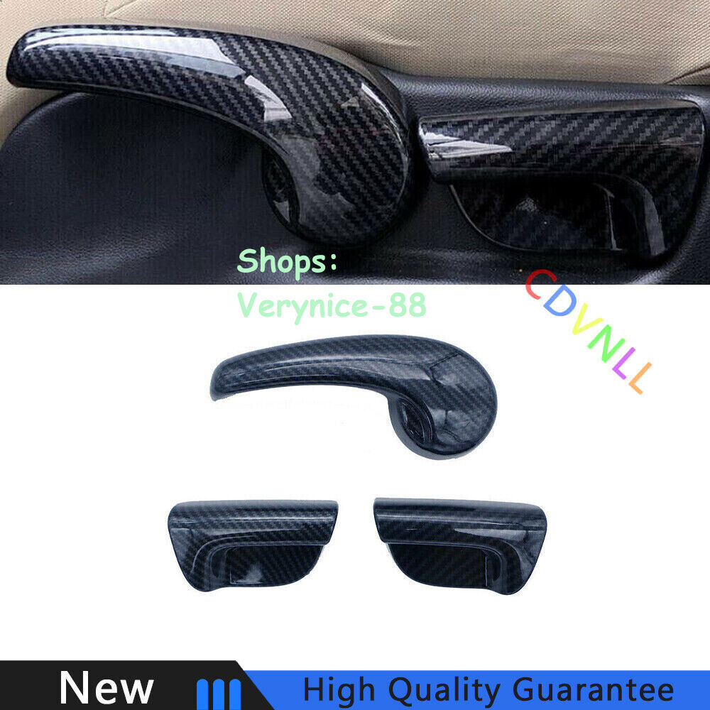 For Honda CRV CR-V 2012-2016 Carbon Fiber Car Seat Button Handle Cover Trim 3PCS