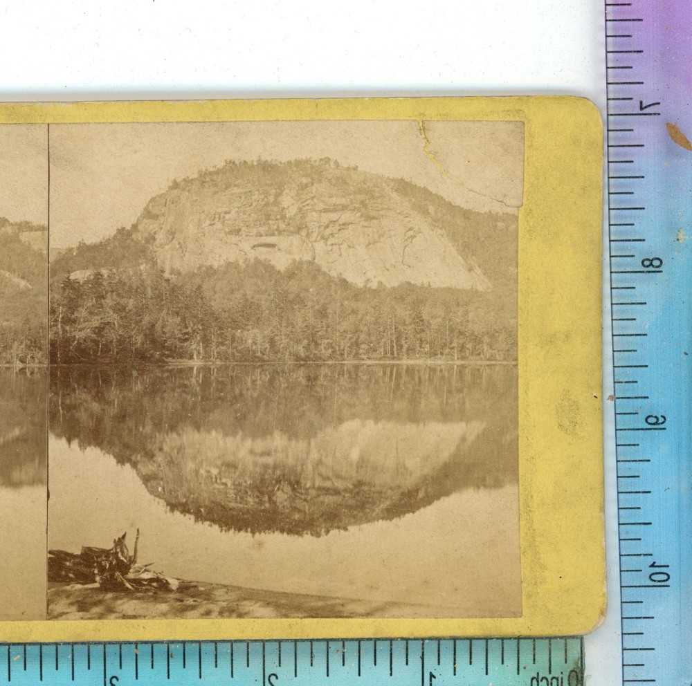 Echo Lake White Horse Ledge N. Conway NH New Hampshire Bierstadt Stereoview