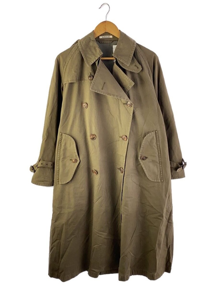 Auralee Dry Stretch 2Way Color Trench Coat/Trench Coat/1/Cotton/Khk/A9Ac02Cg 205