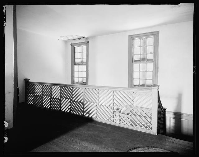 Lower Weyanoke Charles City County Virginia 1930s Interior Stair Hall Railings