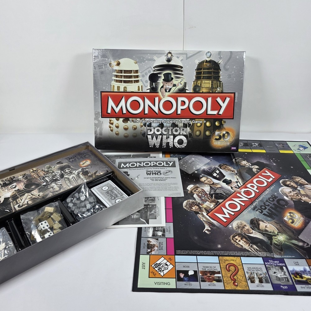 Monopoly Doctor Who 50th Anniversary Collector's Edition Board Game New Open Box