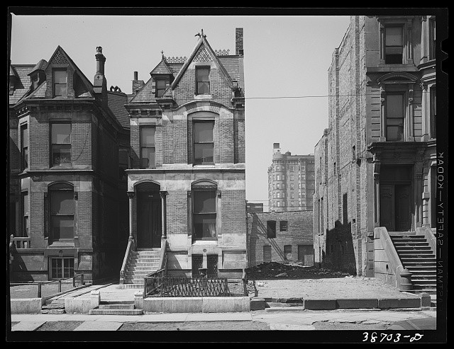 Chicago Illinois 1941 Apartment Houses Rented to Negroes Brick Rowhouses
