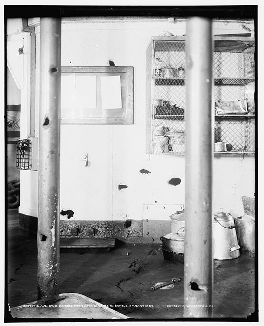 Photo:USS Iowa Santiago Cuba 1898 Spanish Fire Damage Battle of Santiago