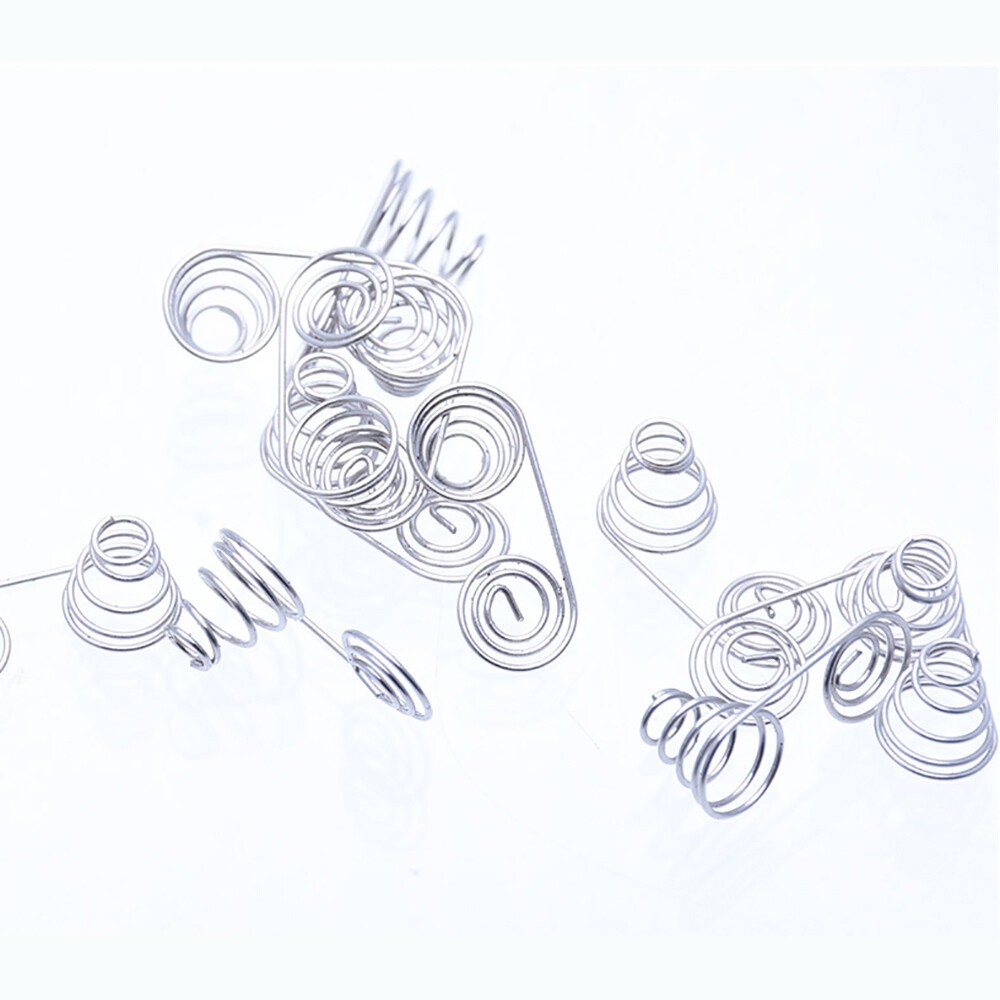 Battery Negative and Positive AA Coils Spring Contact Plate NIckel Wire Spring