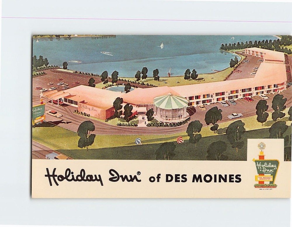 Postcard Holiday Inn Gray's Lake South Des Moines Iowa