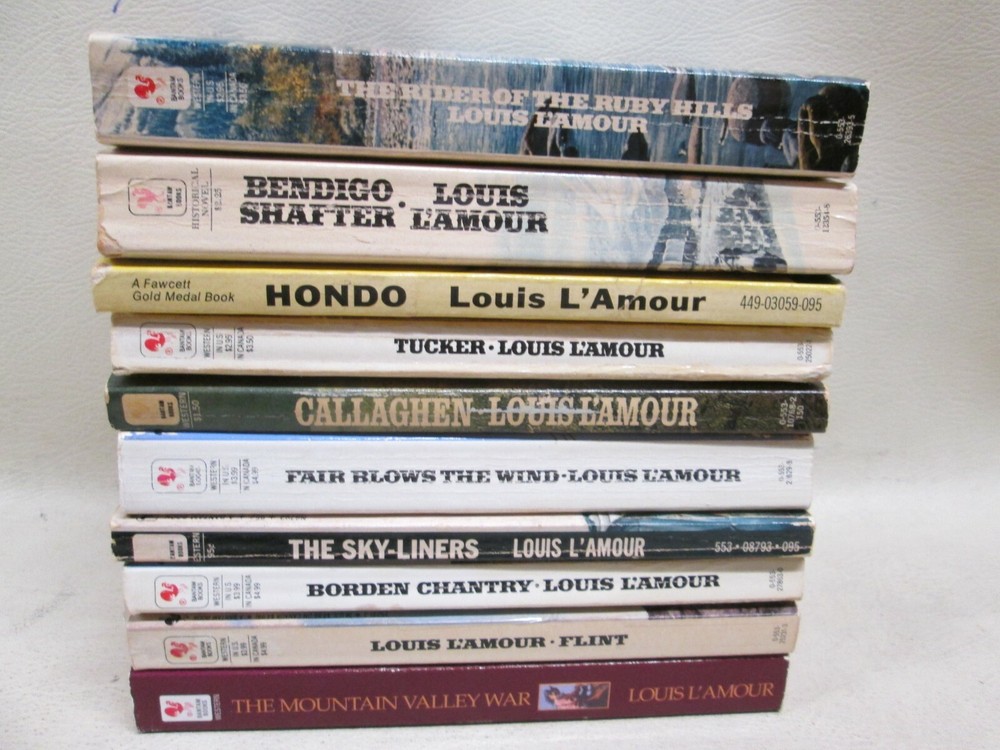 *Louis L'amour Lot Of 10  Western Books Paperbacks*