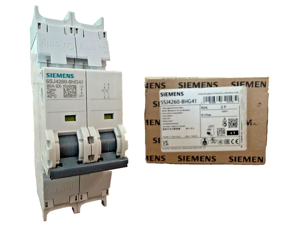 Siemens SENTRON 5SJ4260-8HG41 Miniature Circuit Breaker | 60A, 2-Pole