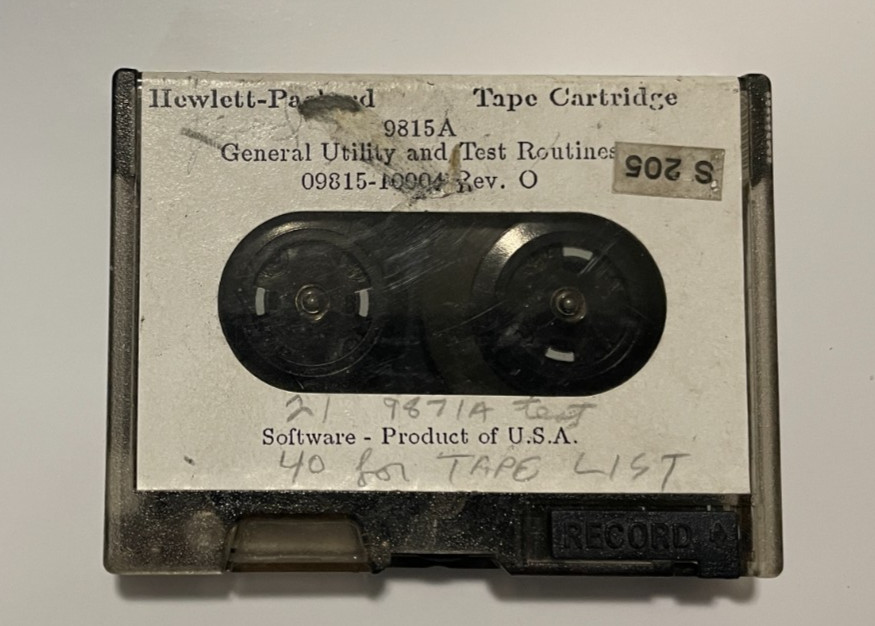 Hewlett Packard Hp  9815A Computer Tape Cartridge General Utility/Test Routines