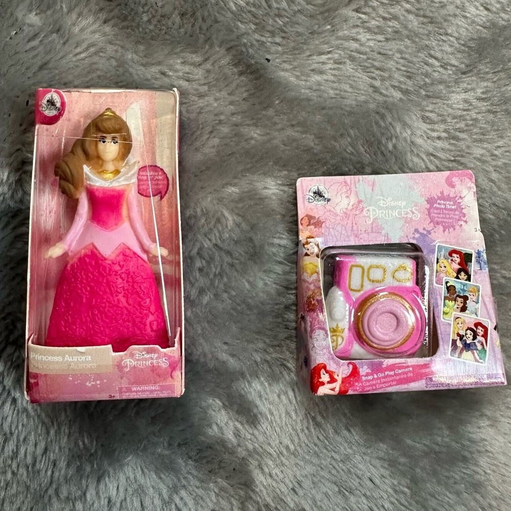 Disney Princess Mini Toys Aurora + Snap.& Go Play Camera Pink Zuru Brands