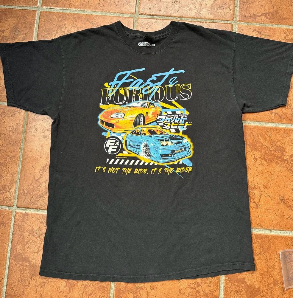 Fast & Furious Graphic T-Shirt Black Size XL