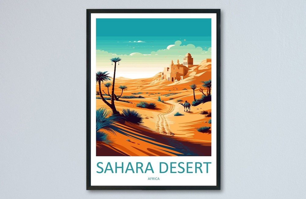 Sahara Desert Travel Print Wall Art Sahara Desert Wall Hanging Home Dcor Sahara