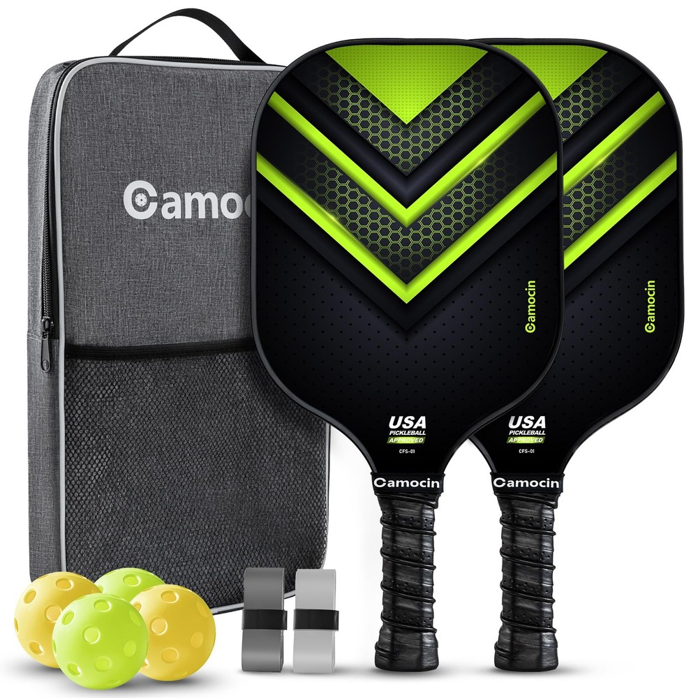 USAPA Approved Fiberglass Carbon Fiber Pickleball Paddles Set of 1 2 or 4