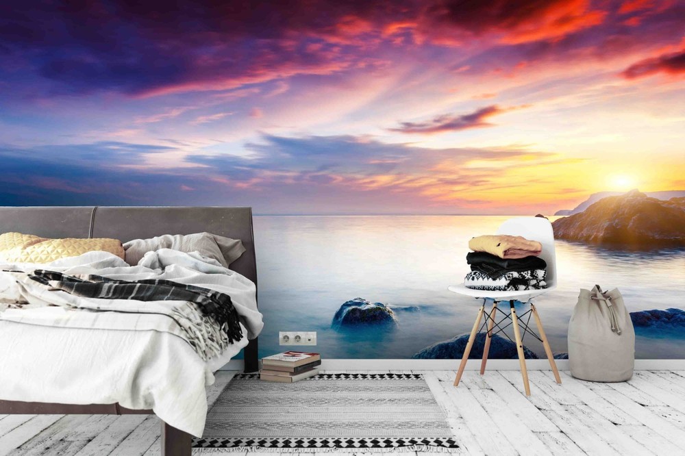 3D Sky Sea Reefs Landscape Wall Murals Wallpaper Murals Wall Sticker