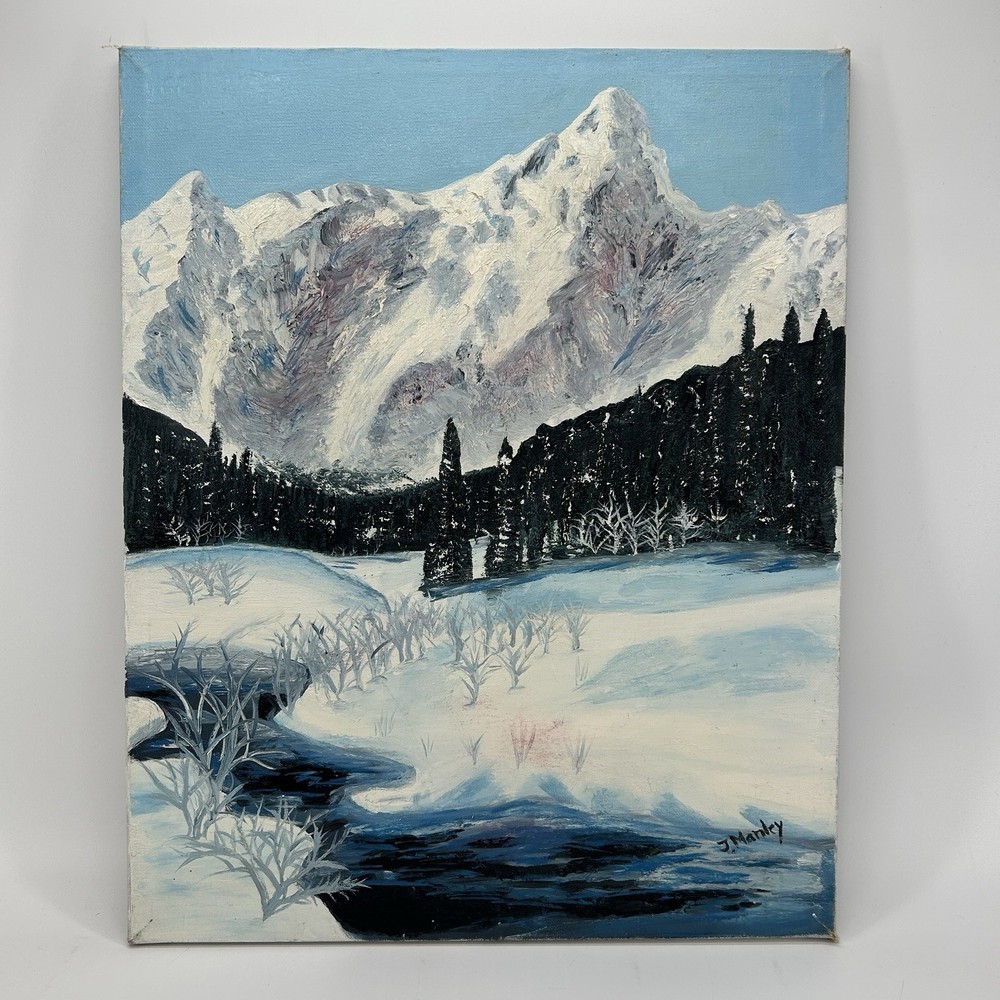 Mountain Acrylic Painting Landscape Original OOAK signed collect Art 16 x 20