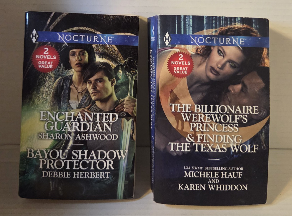 Harlequin Nocturne Paranormal Romance Paperback Lot of 2 {2 novels Per Book} New