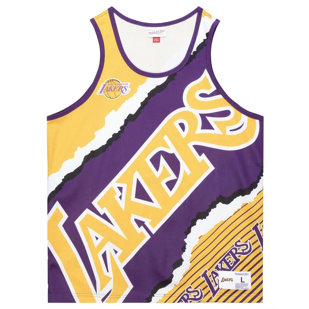 Mitchell & Ness Lakers Sublimated Crew Neck Tank Top Mens Purple