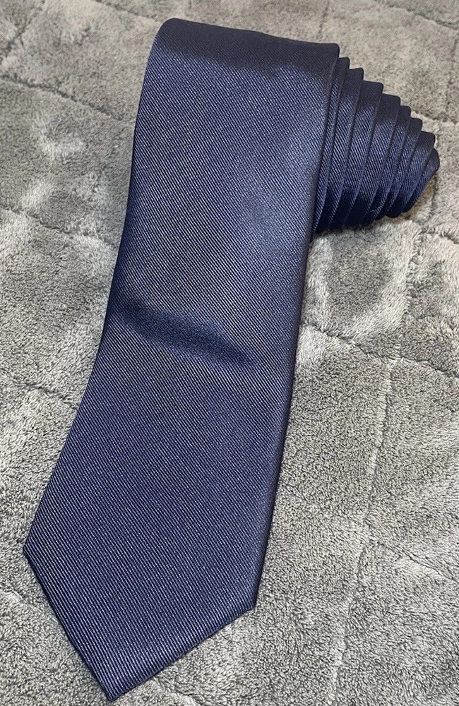 Chaps Navy Blue Solid Men's Neck Tie 58