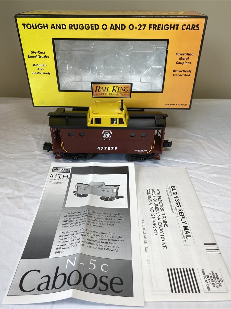MTH RailKing 30-7730 Pennsylvania RR N-5C Caboose #477879 Used O Gauge
