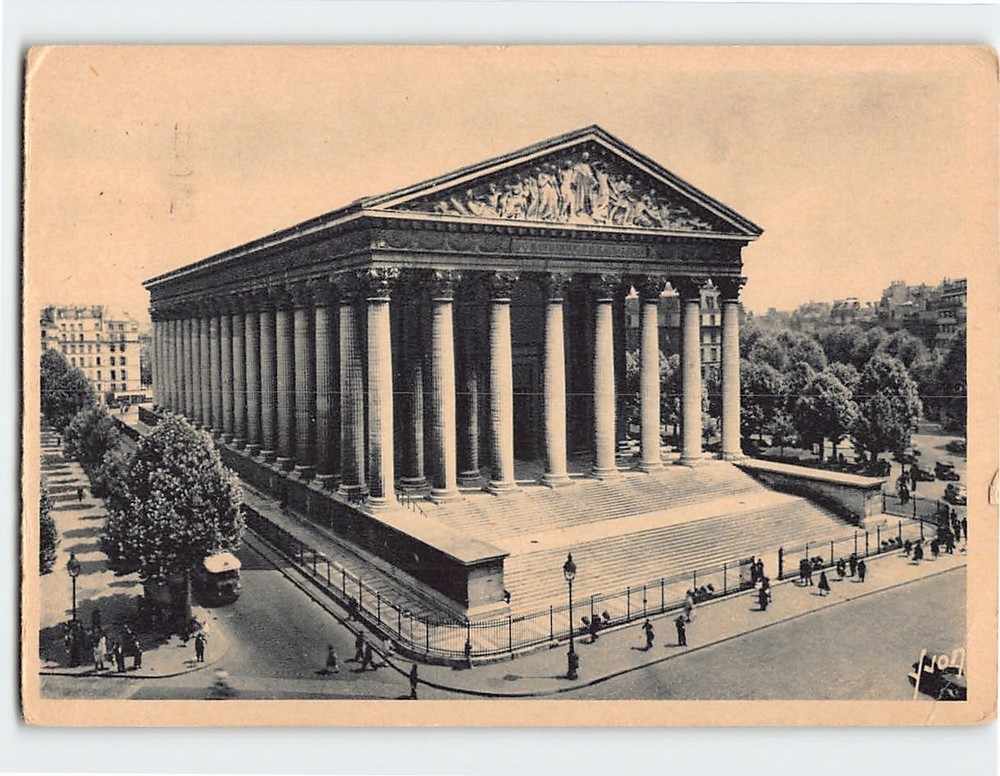 Postcard Eglise de la Madeleine Paris France