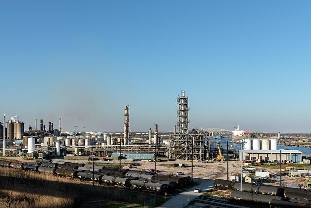 Port Arthur Texas Sabine Pass 2010s Industrial Scene Refinery Tank Cars