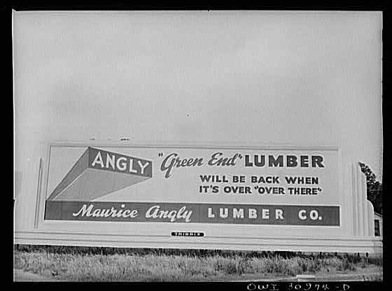 Photo:Corpus Christi Texas 1930s Angly Green End Lumber Co Signboard