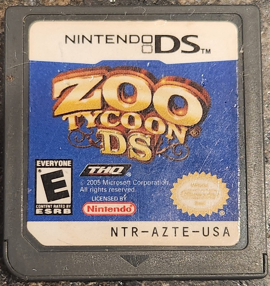 Zoo Tycoon DS (Nintendo DS, 2005) CART ONLY