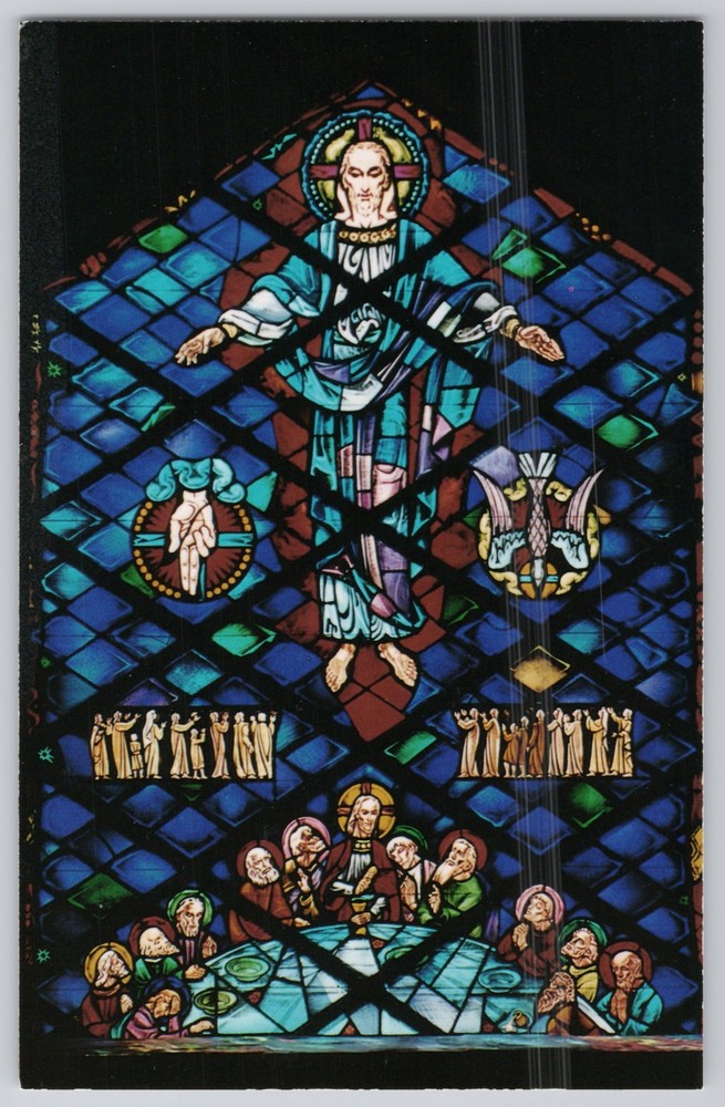 Bloomfield Hills, Mich. — St. Andrew Lutheran stained-glass window, Chrome