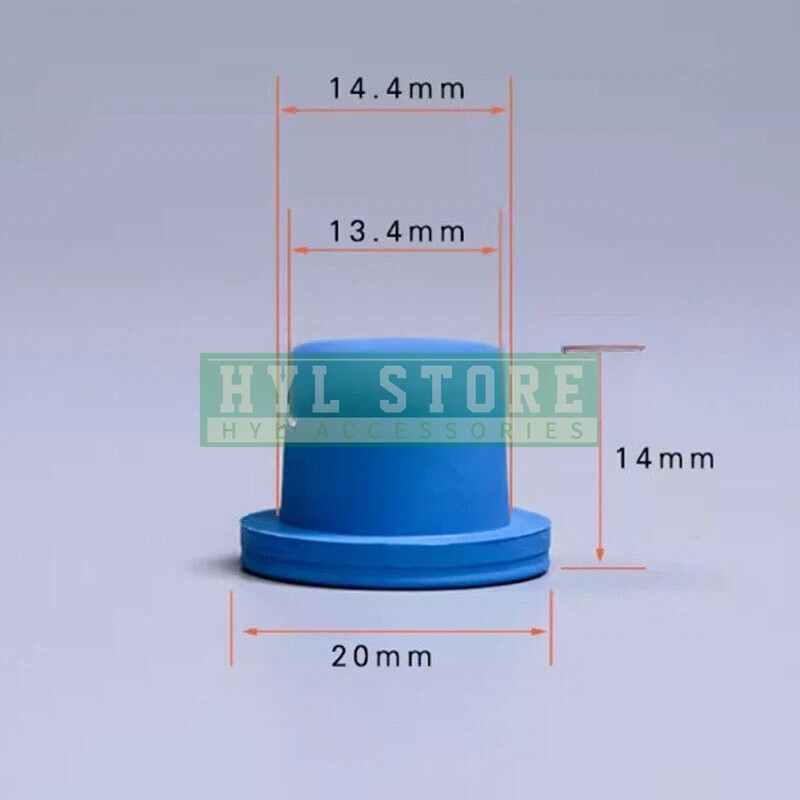 100PCS Butyl Rubber Stopper 20mm Blue Anaerobic Tube Stopper Test Tubes