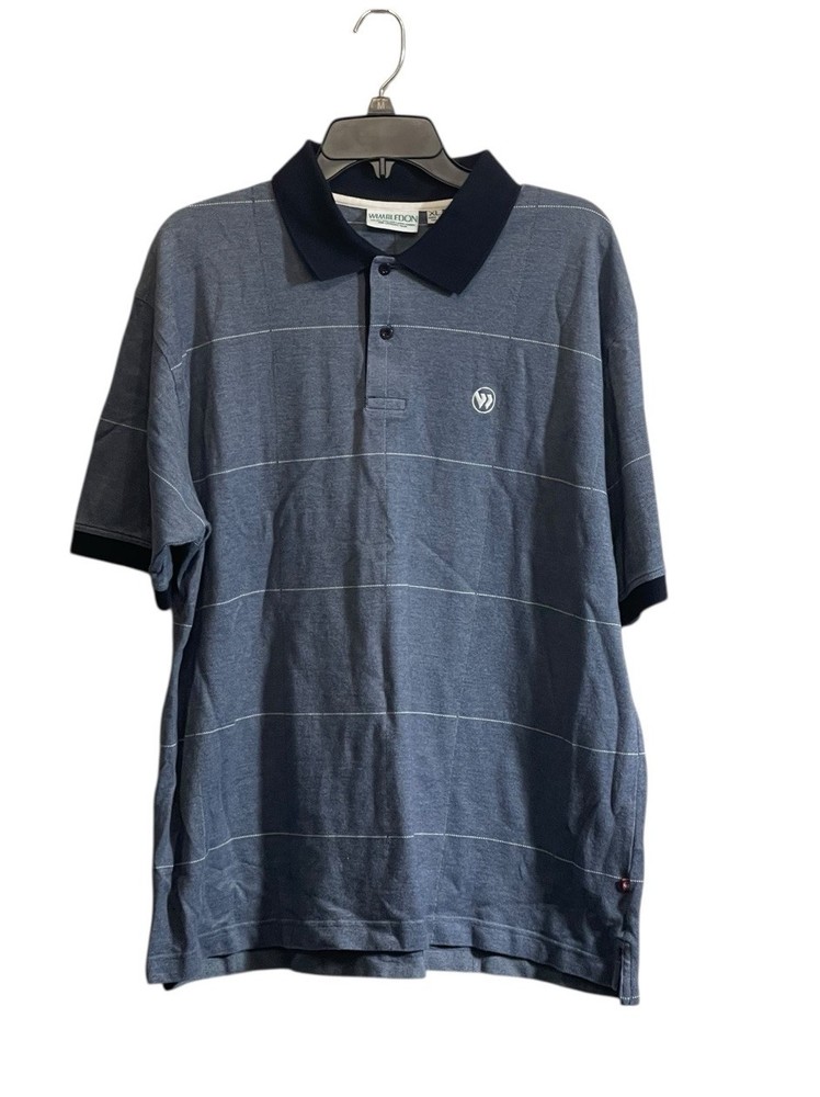 Wimbledon Polo Shirt Mens XL Cotton Short Sleeve Tennis Golf