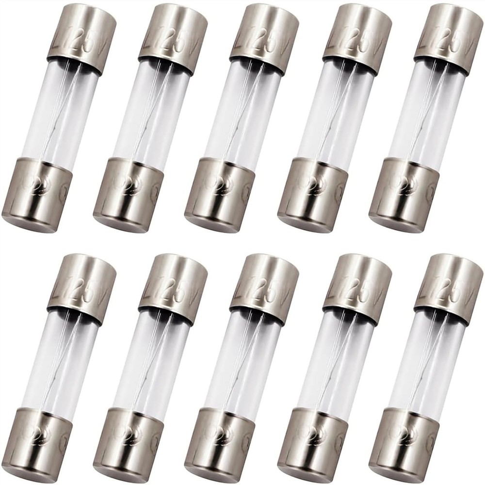 10 Pack F2AL FastBlow Fuse 2A 2amp 125V Glass Fuses 0.2 x 0.78 inch / 5 x 20 ...