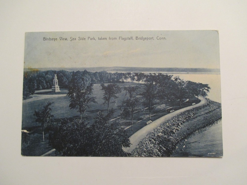 Bridgeport Connecticut Postcard Sea Side Park from Flagstaff CT