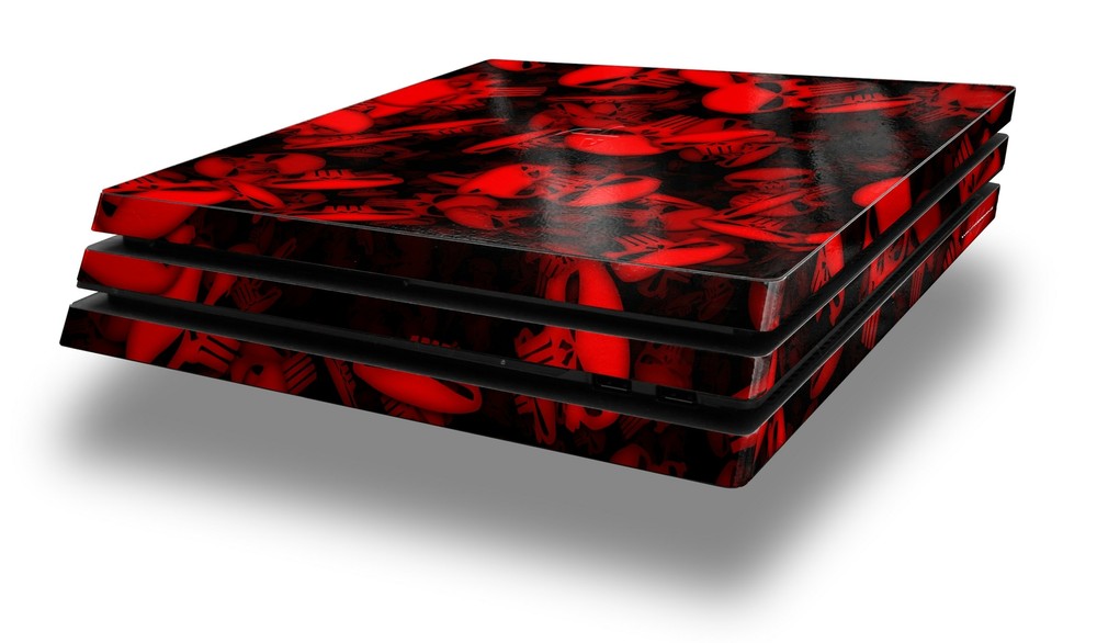 Skin for PS4 Pro Console Skulls Confetti Red