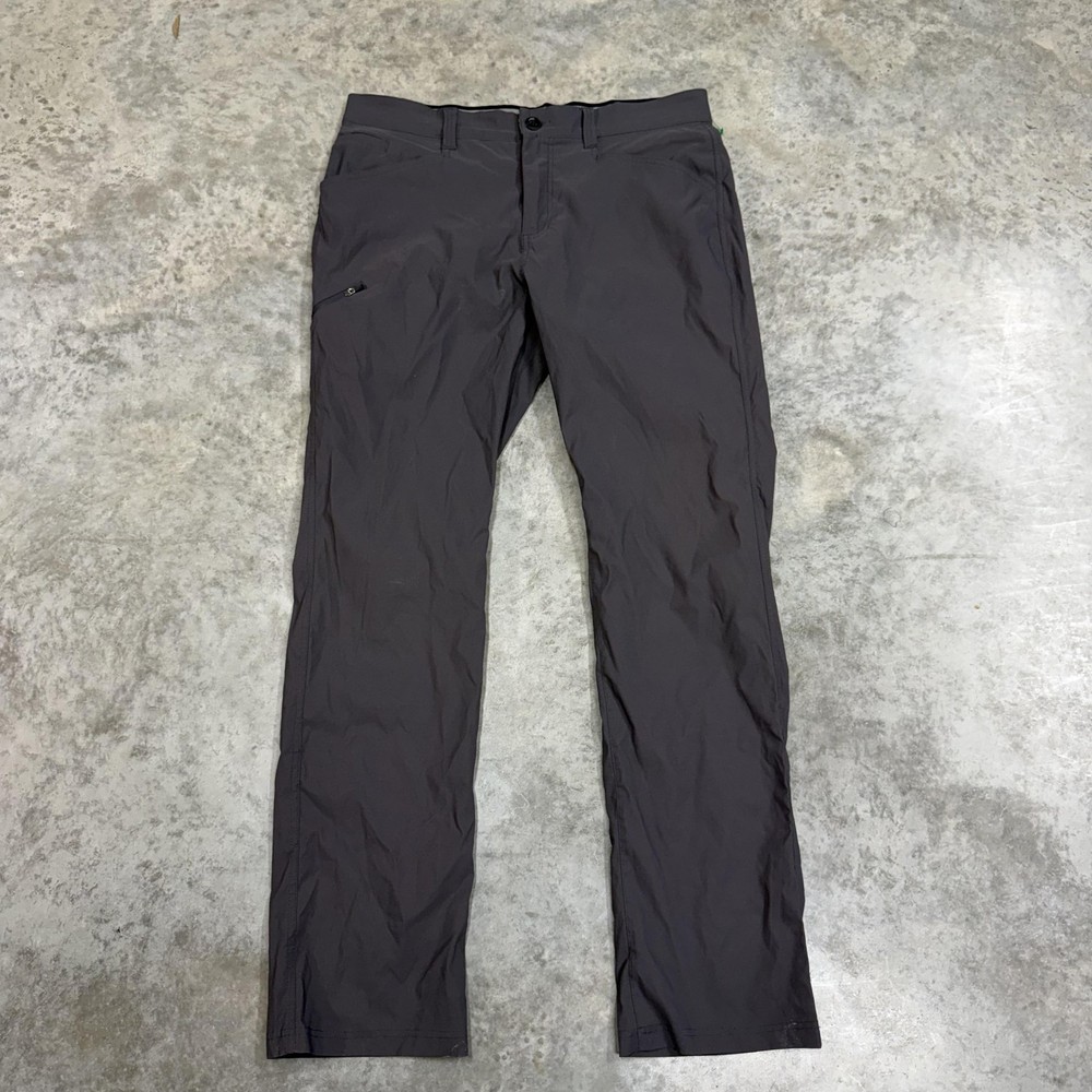 Orvis Pants Mens 36x34 Gray Lightweight Nylon Hiking Zip Pocket Travel Outdoor