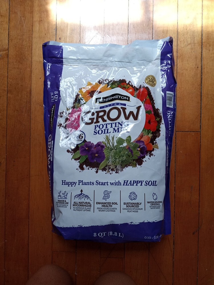 Pennington Ultra Grow Potting Soil Mix New 8 Qt Garden Plant Home Fertilizer